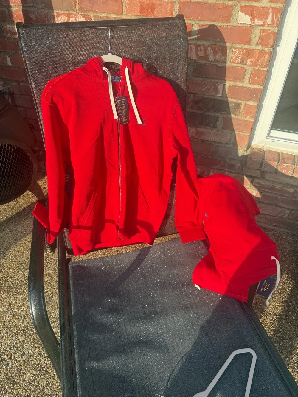 Polo by Ralph Lauren Red Zip-Up Hoodie Jacket